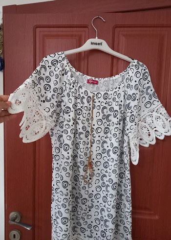Marks & Spencer Organik Kumaş Güpürlü Madonna Elbise