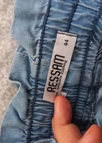 44 Beden mavi Renk Tensel Kumaş Kot Rahat Pantalon