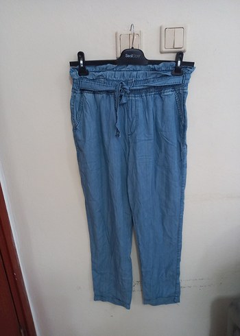 Tensel Kumaş Kot Rahat Pantalon
