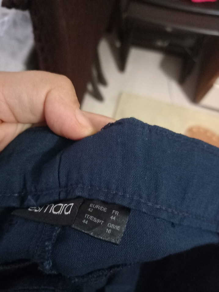 Keten Yüksek Bel Şort - Görsel 5