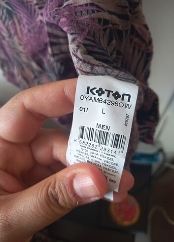 l Beden Harika Desenli Yeni Gömlek