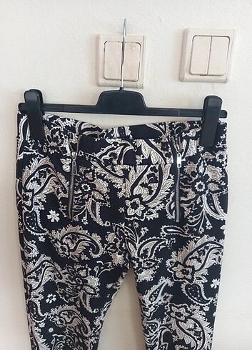 xl Beden Desenli Tayt Pantalon