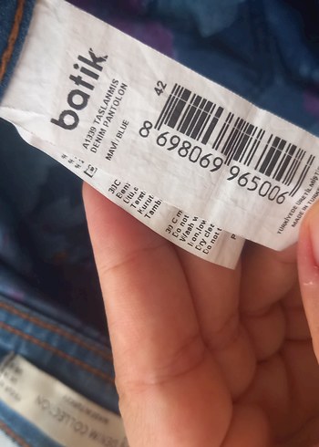 42 Beden mavi Renk Batik Kot Şort