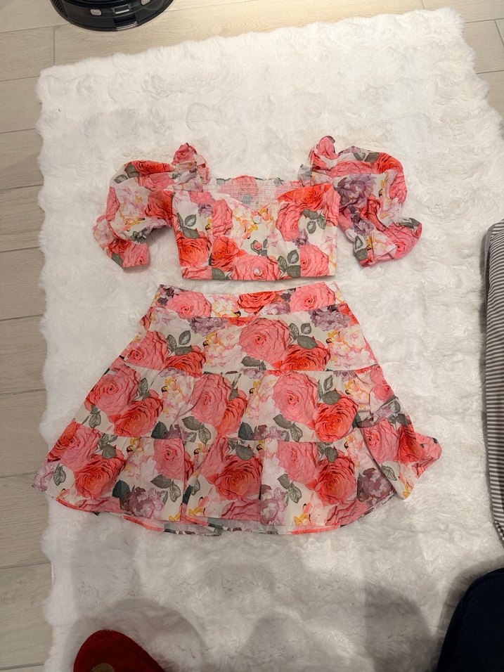 Çiçek Desenli Pembe alt üst takım - Görsel 2