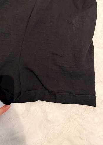 Düğmeli Siyah Keten Kadın Tulum - Görsel 5