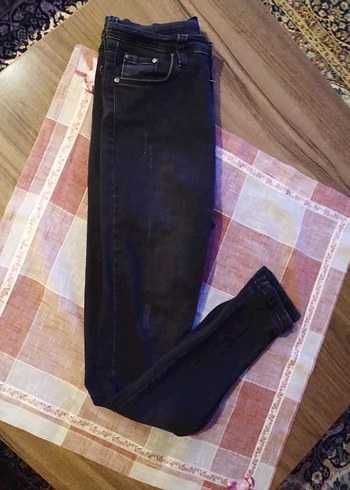 Siyah Kadın Dar Kesim Denim Pantolon