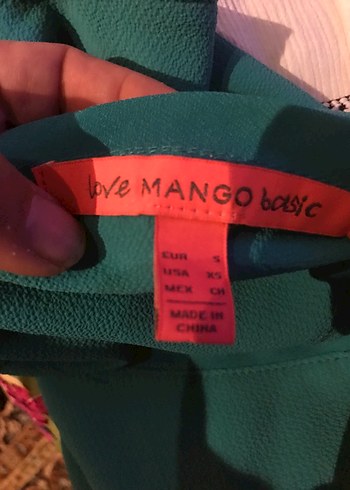 Mango Mango Zümrüt yeşil bluz, Rahat Kesim