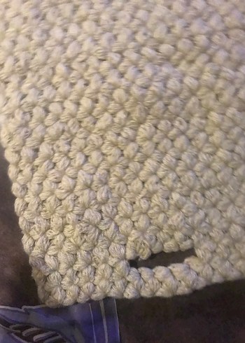 Beyaz Örgü Desenli Banyo Lifi - Görsel 2