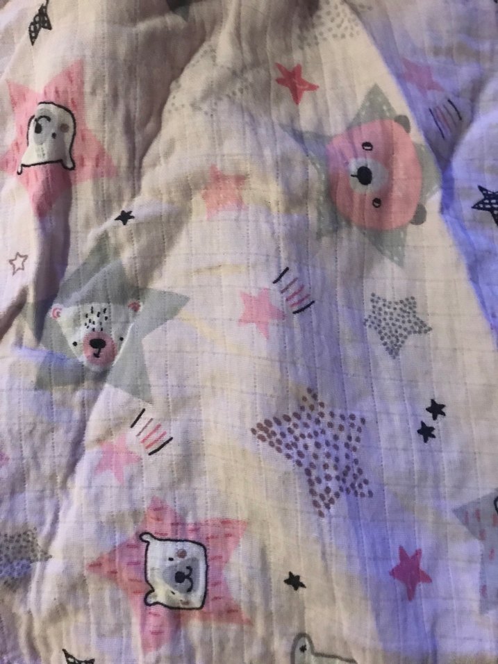 BabyCo Pembe Nakışlı Çocuk Müslin kapüşonlu bornozu - Görsel 3