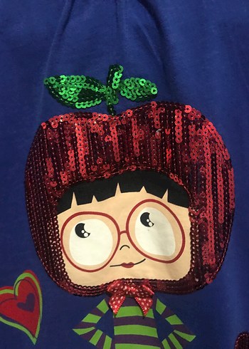 Lcw Kız Çocuk Mavi Uzun Kollu Baskılı Tişört - Görsel 3