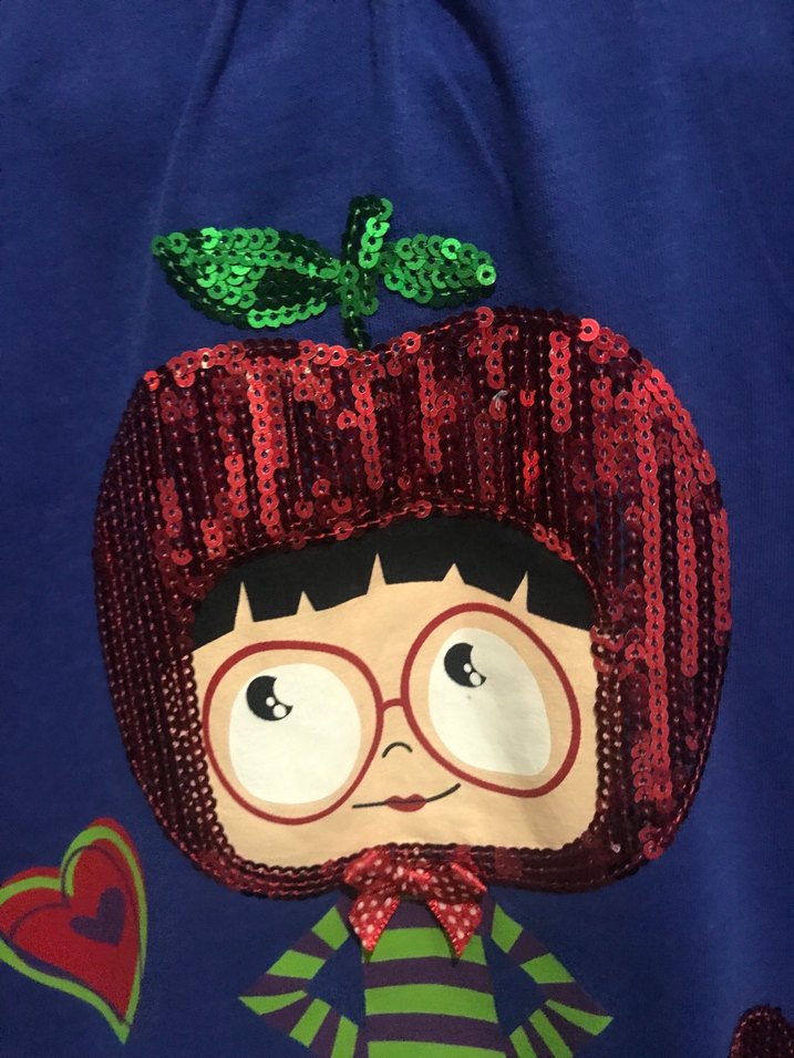 Lcw Kız Çocuk Mavi Uzun Kollu Baskılı Tişört - Görsel 3