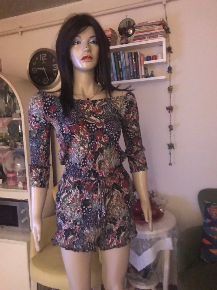 Koton Kadın Çok Renkli Mini Bohem Şort Tulum - Görsel 2