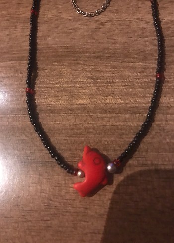 Kırmızı Balıklı Çocuk Kolye - Görsel 2