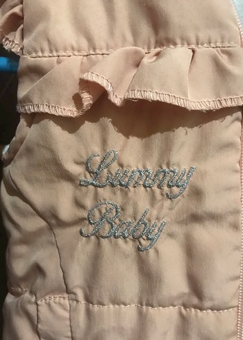 Kız Çocuk Pudra kapüşonlu Fermuarlı Yelek - Görsel 2