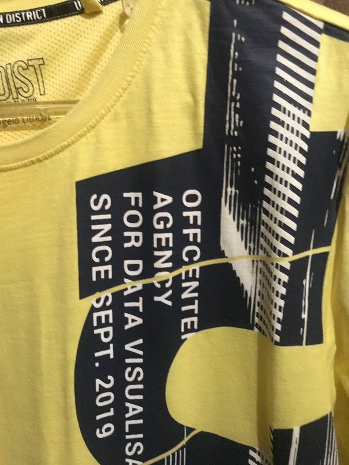 Urban Sarı Baskılı Erkek Tişört - Görsel 2