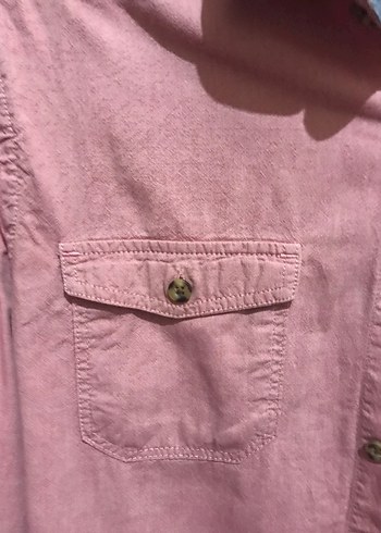 Defacto Pembe Düğmeli Uzun Kollu Erkek Gömlek - Görsel 2