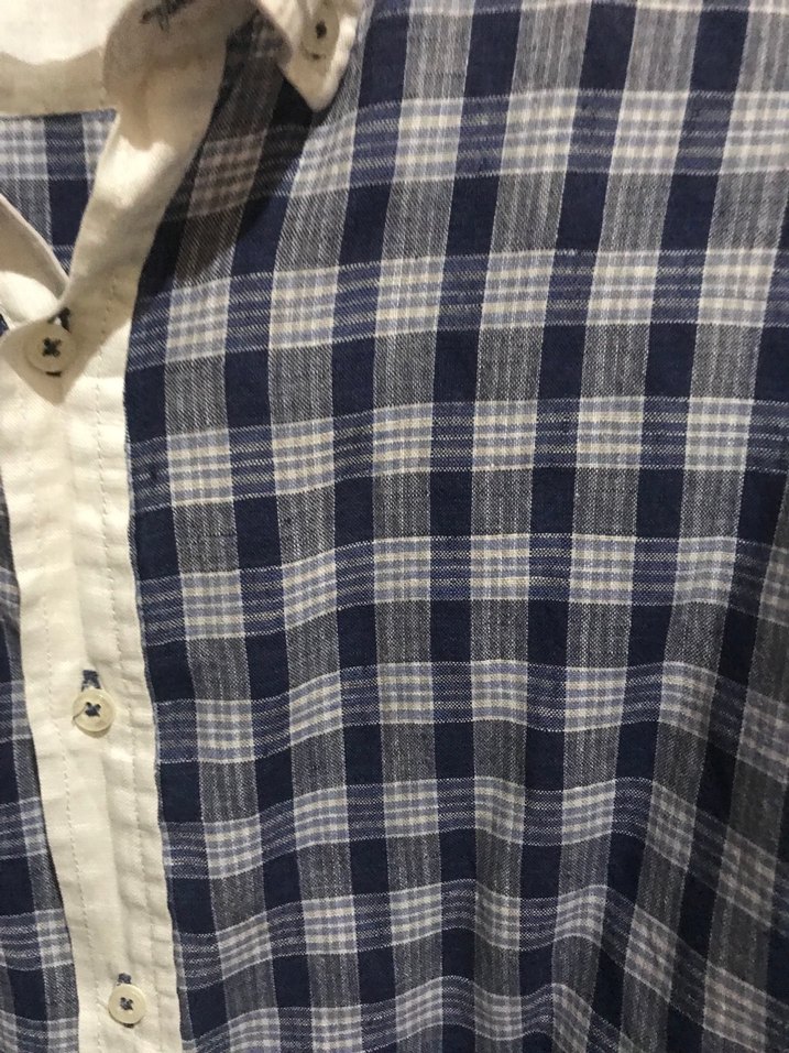 DS casual Ekoseli Beyaz Gömlek - Görsel 3