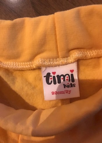 Sarı Kız Çocuk Puff Baskılı Rahat Tayt - Görsel 3