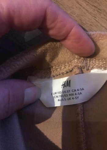 H&M Kız Çocuk Süet Bej Tayt - Görsel 2