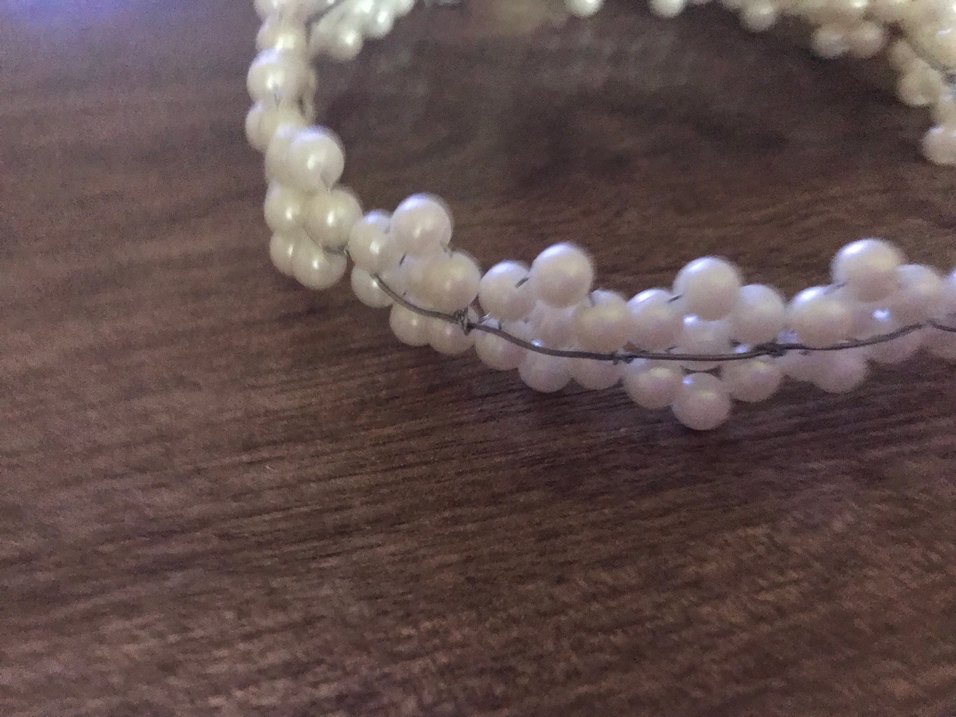 Beyaz Boncuklu Bohem Saç Aksesuarı - Görsel 2