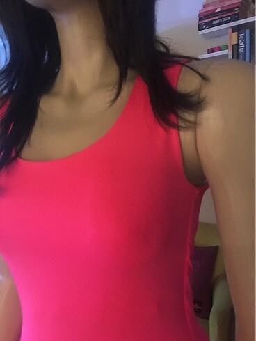 Diğer Karol basic neon pembe bluz