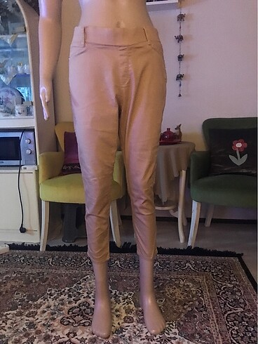Lcw casual basic bej lastikli pantalon