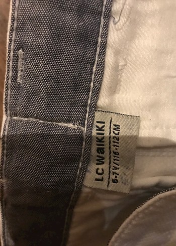 6 Yaş Beden LCw beyaz Erkek Regular Fit Pamuk Pantolon