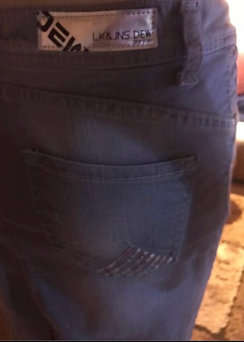 m Beden kahverengi Renk Leke Gri Midi Denim Kadın Kalem Etek