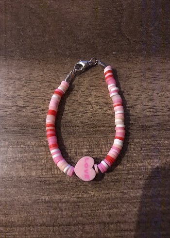 Pembe Boncuklu Bohem Bileklik 13 cm