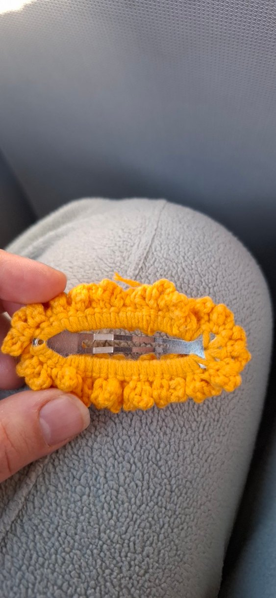 Sarı Örgü Çocuk Toka Seti - Görsel 2