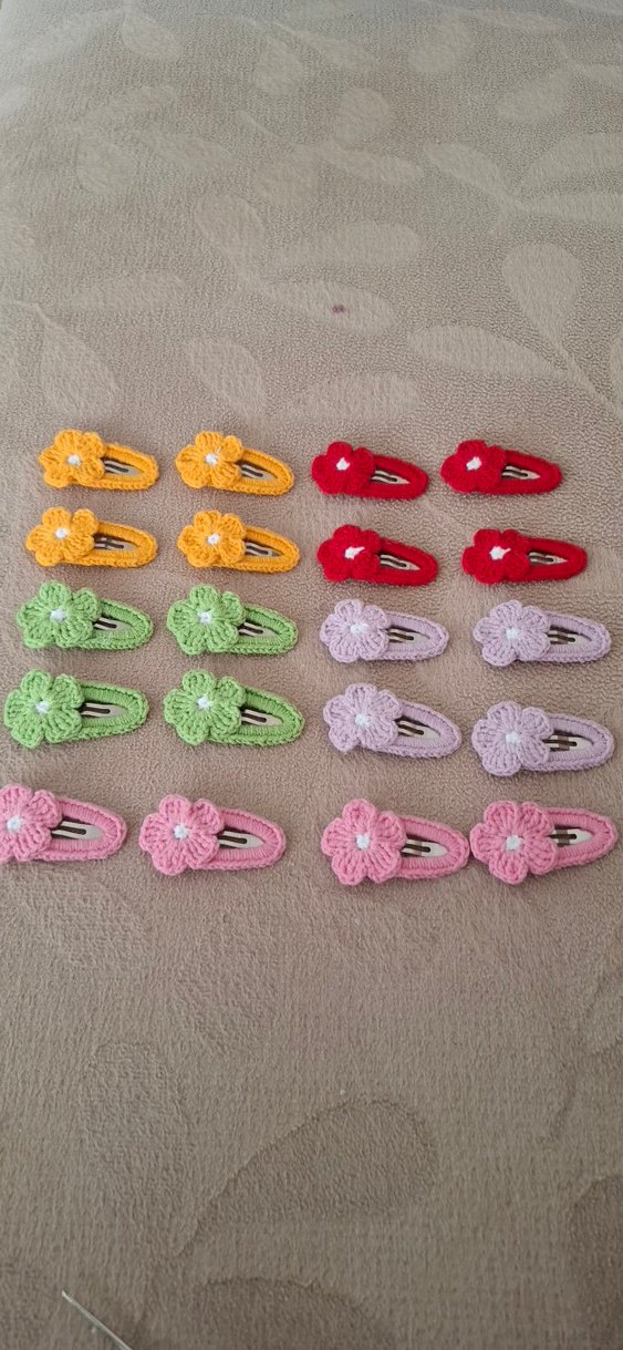 çiçek desenli çıt çıt toka - Görsel 3