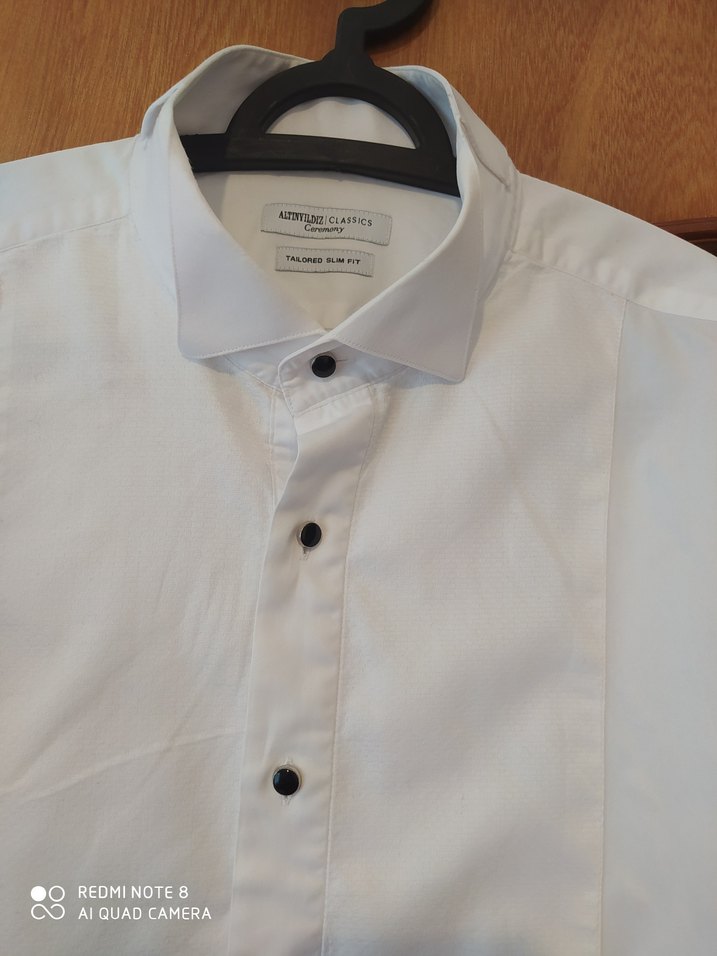Pamuk Beyaz Erkek Gömlek, Uzun Kollu, Regular Fit - Görsel 2