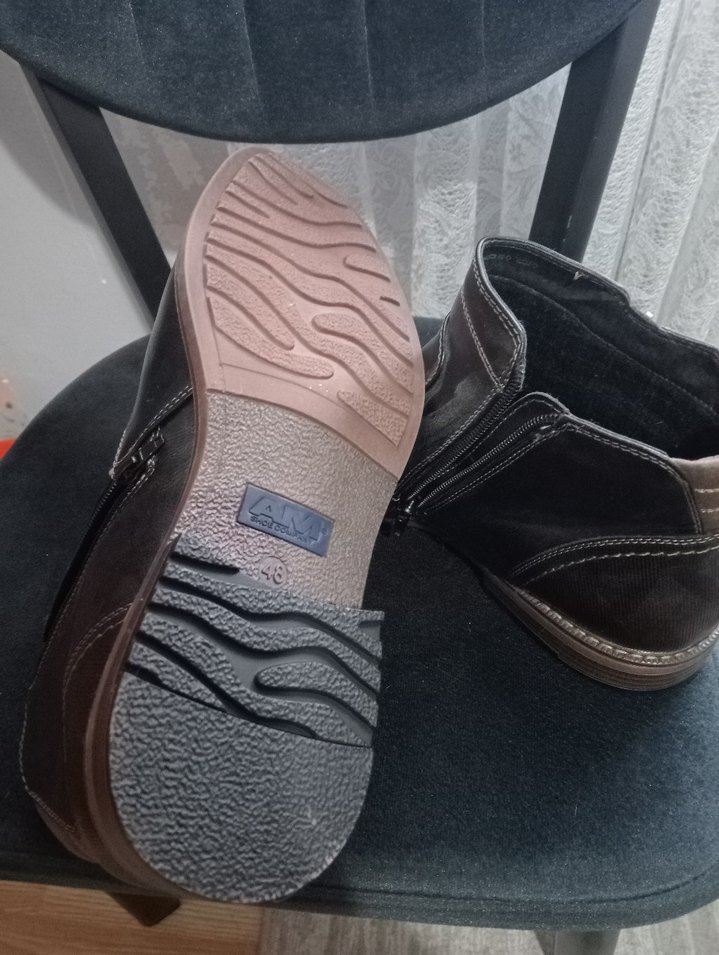 Erkek Siyah Deri Biker Bot - Görsel 3