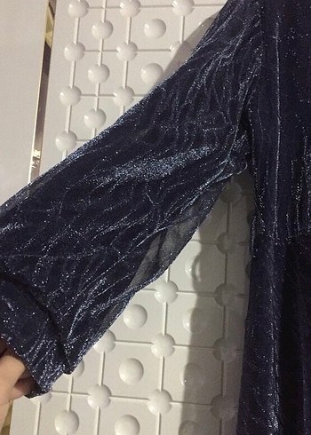 Parlak Siyah Gotik Uzun Abiye Elbise - Görsel 8