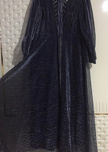 Parlak Siyah Gotik Uzun Abiye Elbise - Görsel 2