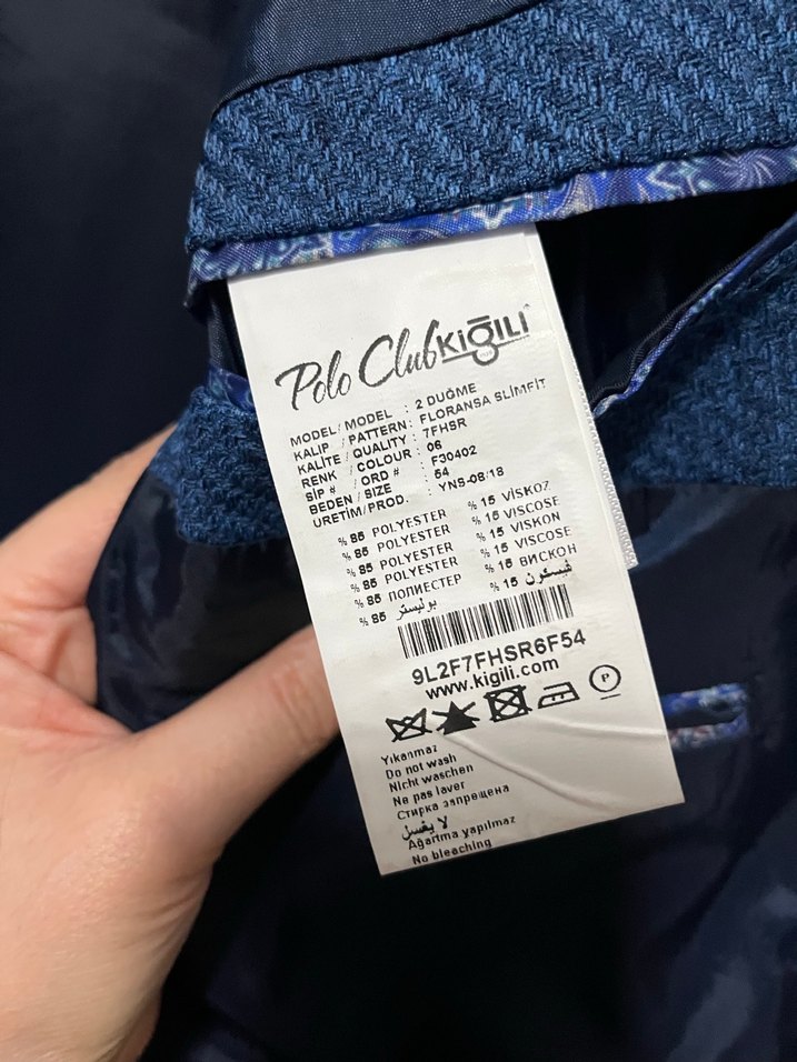 KİĞILI MARKA Düğmeli Lacivert Erkek KIŞLIK  Ceketi - Görsel 4