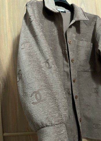 Kahve rengi gömlek Ceket - Görsel 4