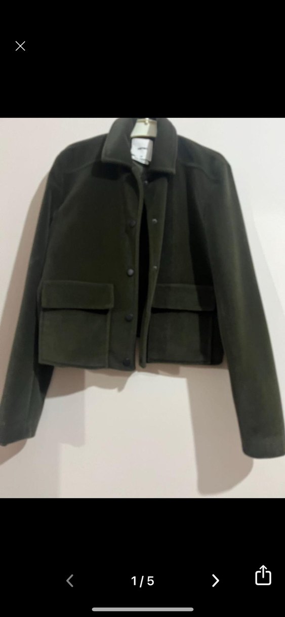 Düğmeli Haki Süet Midi Kadın Kaban - Görsel 5