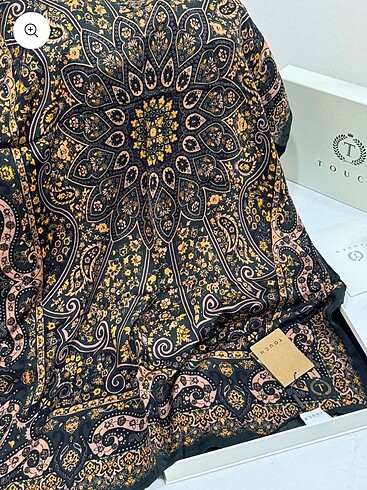 Touch İthal Etnik Desen Yün İpek Şal