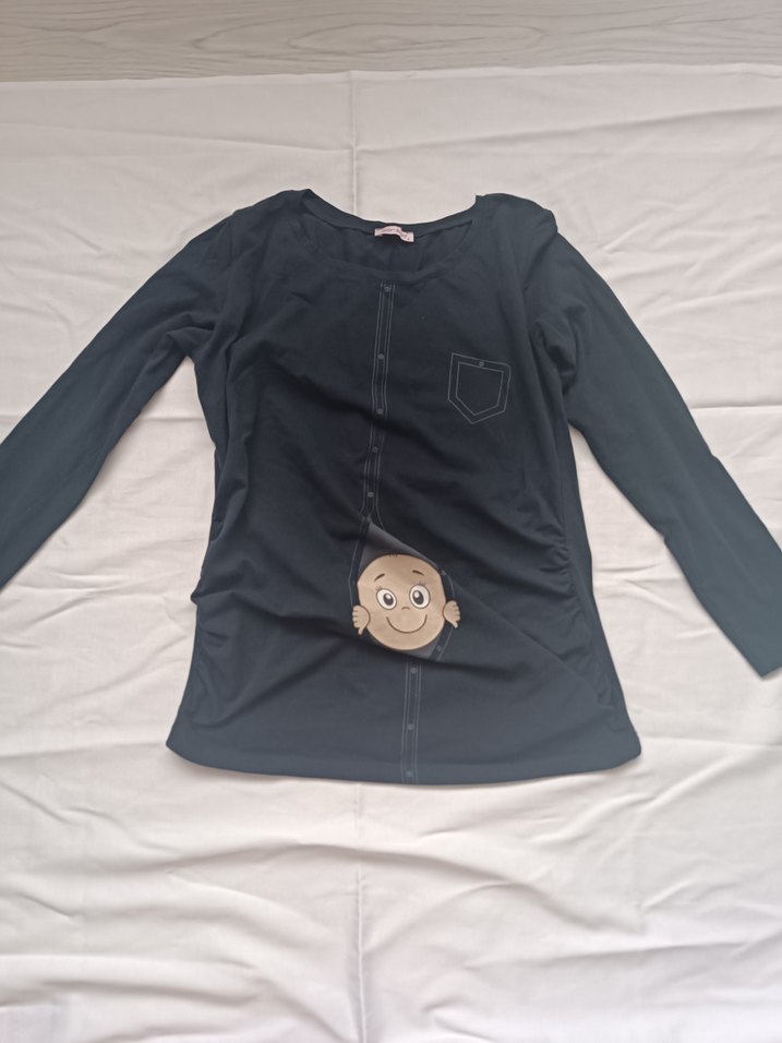 Baskılı Hamile bluz, Uzun Kollu - Görsel 2