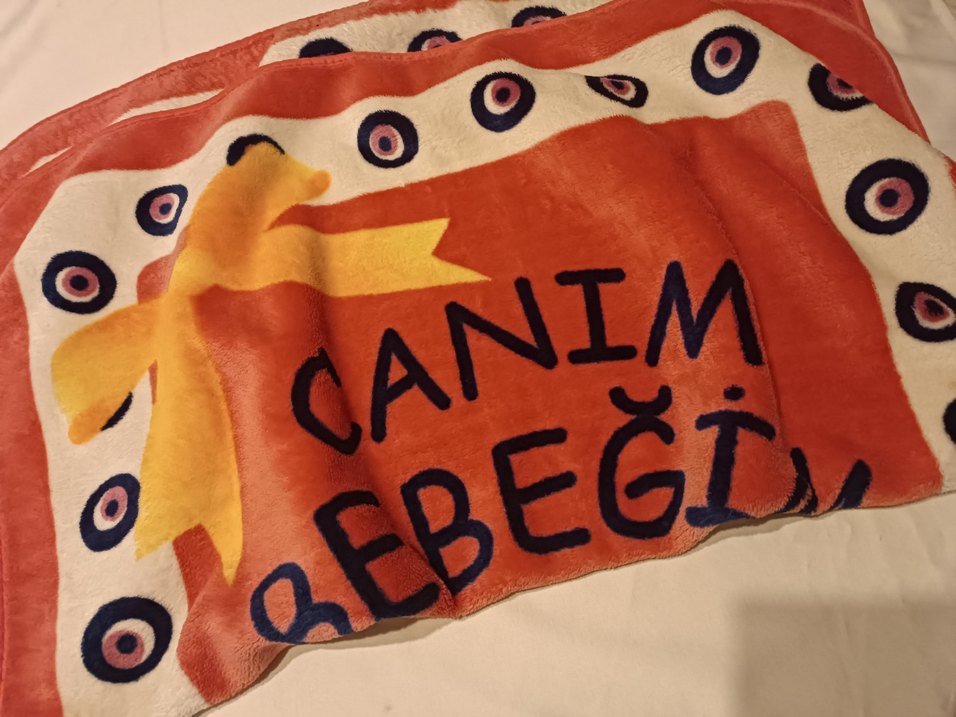 Renkli Baskılı kız Çocuk Battaniyesi - Görsel 3