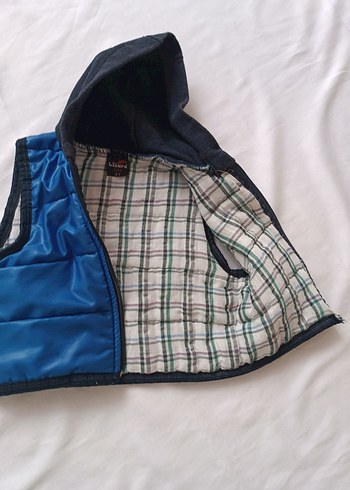 Kapüşonlu Fermuarlı Erkek Çocuk Lacivert Yelek - Görsel 2