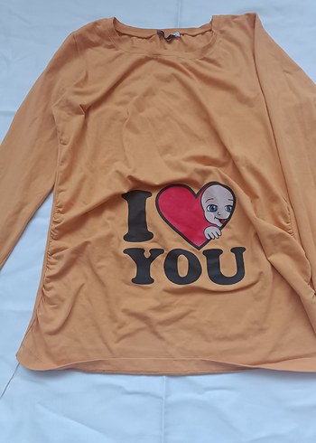 Sarı Baskılı Hamile Bluzu Uzun Kollu - Görsel 2