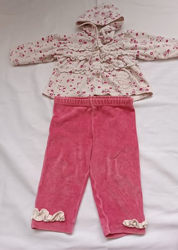 Pembe Dantelli Bebek Kız Takımı - Görsel 2