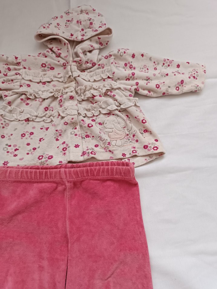 Pembe Dantelli Bebek Kız Takımı - Görsel 3