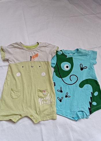 Renkli Erkek Bebek Kısa Kollu Tulum - Görsel 2