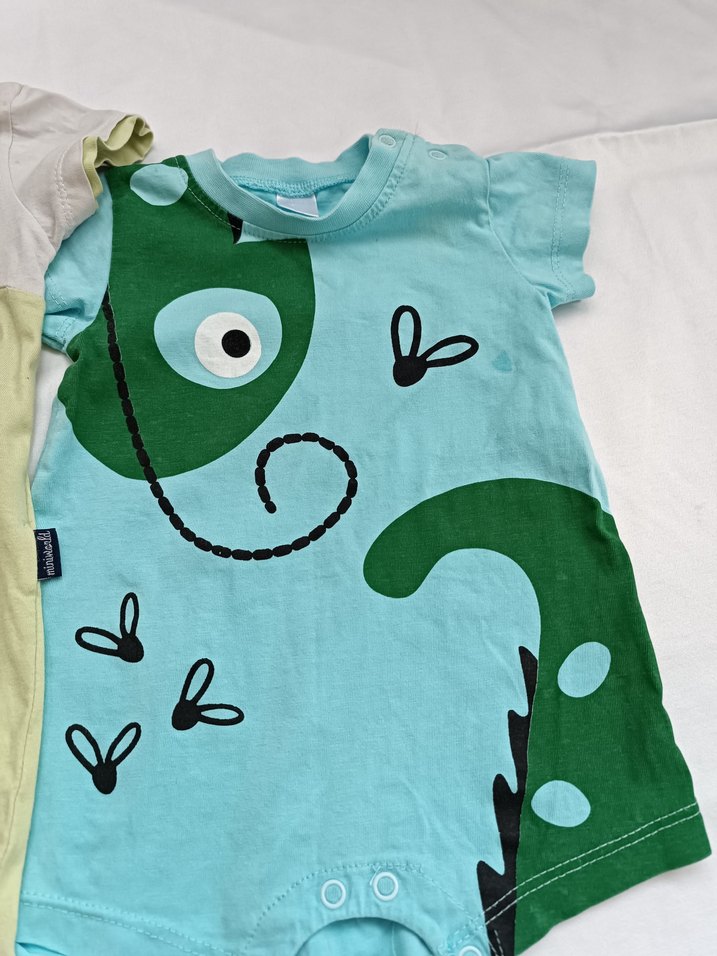 Renkli Erkek Bebek Kısa Kollu Tulum - Görsel 4