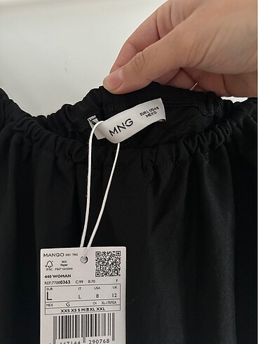 l Beden Mango ipli mini elbise
