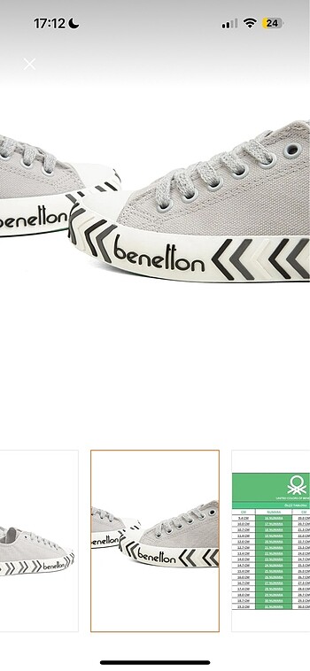 37 Beden Benetton ayakkabı