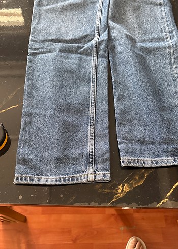 Gri Mavi Kadın Salaş Midi Kot Pantolon - Görsel 5